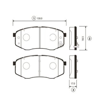 Колодки ручного (стоячого) гальма ctr GK1369
