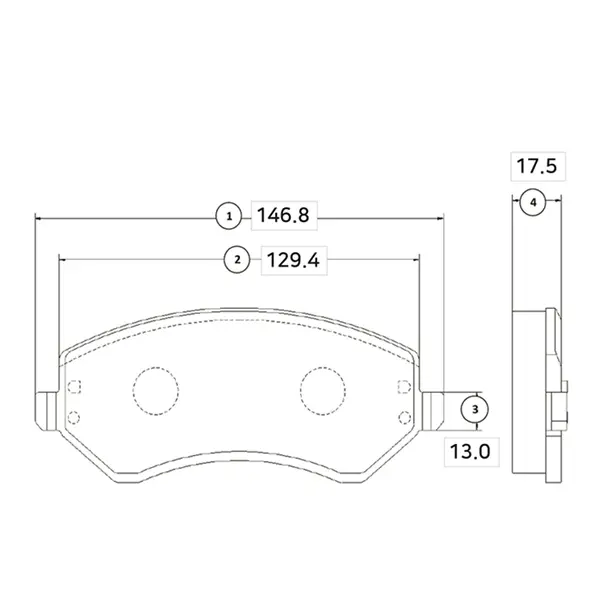 Передние тормозные колодки CTR GK0090