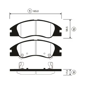 Передние тормозные колодки CTR GK0538 Киа Церато 1