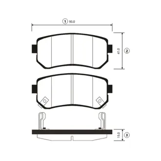 Колодки ручного (стоячого) тормоза CTR GK0542 Hyundai I30