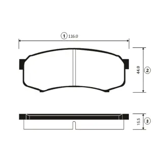 Колодки ручного (стоячого) гальма CTR GK1028