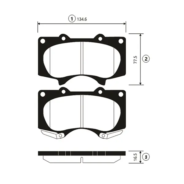 Передние тормозные колодки CTR GK1050