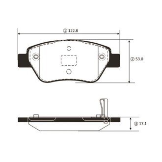 Передні тормозні (гальмівні) колодки ctr GK1441