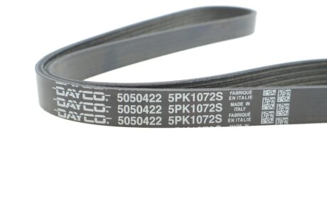 Привідний ремінь генератора dayco 5PK1072S
