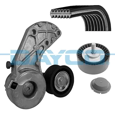DAYCO VW Поликлиновой ременный комплект (ремень+ролик+натяж.мех) TOUAREG 3.2/3.6 02-, AUDI Q7 3.6 06- Dayco KPV824 (фото 1)
