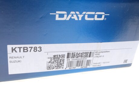 Комплект ГРМ (ремінь + ролик) dayco KTB783