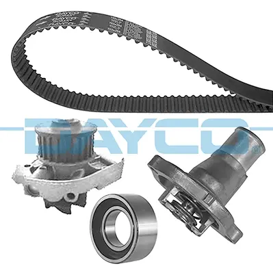 DAYCO FIAT К-кт ГРМ (помпа + ремень + ролик + термостат) DOBLO 1.2 01- dayco KTBWP2912T1