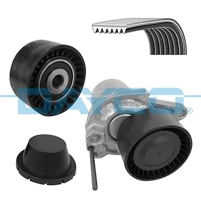 DAYCO RENAULT Комплект ремень + натяжитель+ролик NISSAN QASHQAI I, X-TRAIL RENAULT ESPACE V, FLUENCE, GRAND SCENIC III, GRAND SCENIC IV, KADJAR, MEGANE CC, MEGANE III, SCENIC III 1.6/1.6D 04.11- Dayco KPV244 (фото 1)