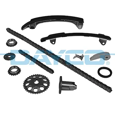 DAYCO TOYOTA К-кт ланцюга ГРМ (2 ланцюга+ 3 шт. направляючі+ натягувач + 4 шестерні + сальник) Avensis 2.0 00- Dayco KTC1222 (фото 1)