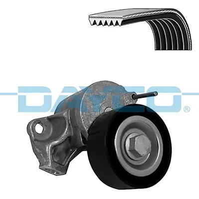 DAYCO VW Поликлиновой ременный комплект (ремень+натяж. мех.) POLO 1.4 14-, SKODA FABIA 1.4 04-, SEAT IBIZA 1.4 15-, AUDI A1 1.4 14- Dayco KPV915 (фото 1)