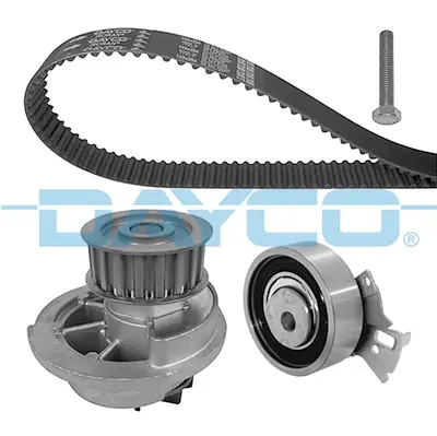 Комплект ГРМ, пас+ролик+помпа dayco KTBWP2216