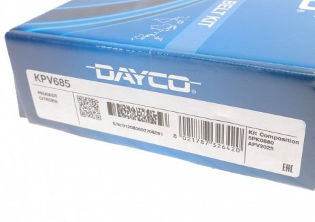 Комплект ремня dayco KPV685