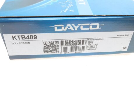 Комплект ремня грм dayco KTB489