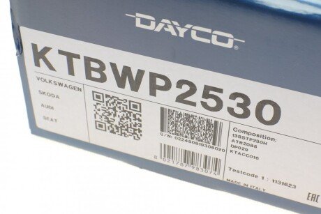 Комплект ременя грм dayco KTBWP2530