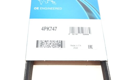 Приводной ремень генератора dayco 4PK747