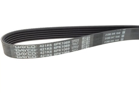 Приводной ремень генератора dayco 6PK1069