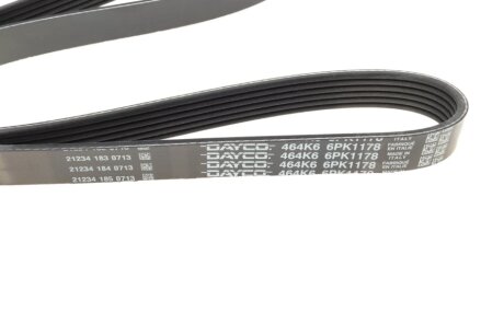 Привідний ремінь генератора dayco 6PK1178