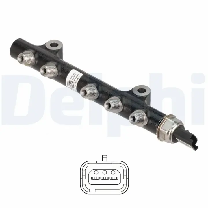 Рейка високого тиску VOLVO C30, S40 II, S60 II, S80 II, V40, V50, V60 I, V70 III CITROEN BERLINGO MULTISPACE, BERLINGO/MINIVAN, C3 II, C3 PICASSO, C4 AIRCROSS, C4 CACTUS 1.4D/1.5D/1.6D 08.05- delphi 9144A290B-12B1