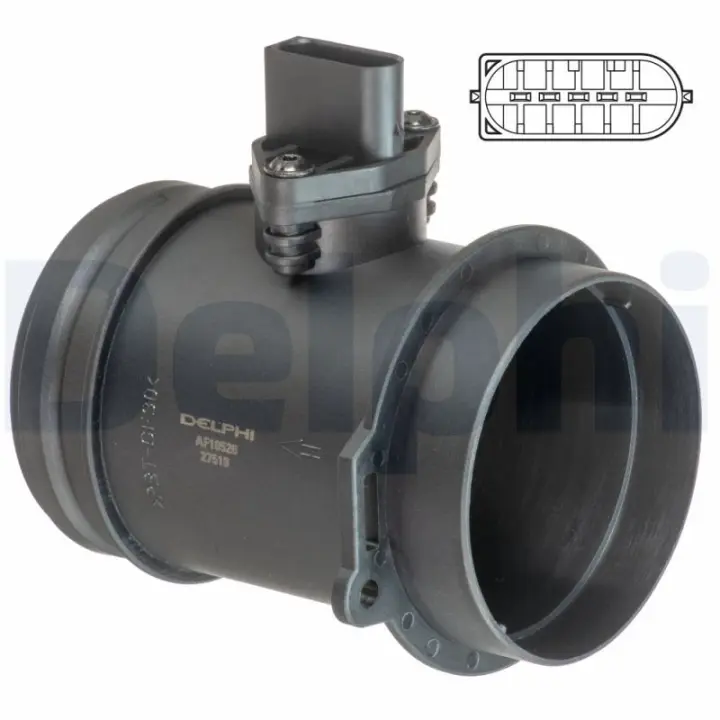 DELPHI BMW Витратомір повітря 3,6-4,8: E60/61, E65/66, X5 (E53) delphi AF1052612B1