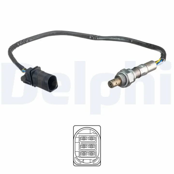 DELPHI SKODA Кисневий датчик (лямбда зонд) FABIA I, VW Delphi ES2113212B1 (фото 1)