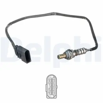 DELPHI VW Кисневий датчик (лямбда-зонд) SKODA 01- Delphi ES21141-12B1