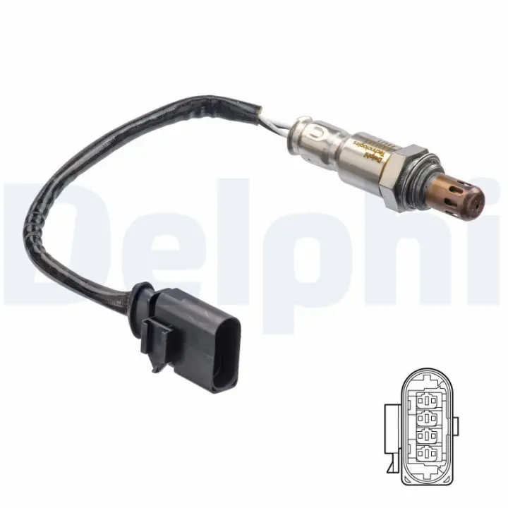 DELPHI VW Кисневий датчик (лямбда-зонд) POLO V 1.2 TSI 09- delphi ES21267-12B1