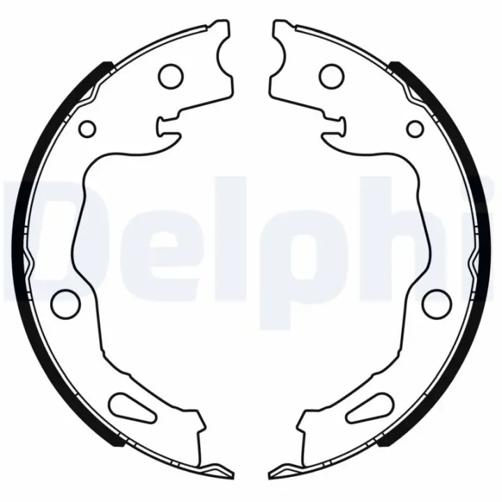 DELPHI NISSAN Комплект гальмівних колодок (барабанні) X-TRAIL III 1.6-2.5 13-, RENAULT RENAULT 2.0 16- Delphi LS2186 (фото 1)
