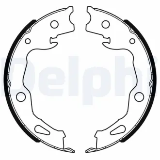 DELPHI NISSAN Комплект гальмівних колодок (барабанні) X-TRAIL III 1.6-2.5 13-, RENAULT RENAULT 2.0 16- Delphi LS2186