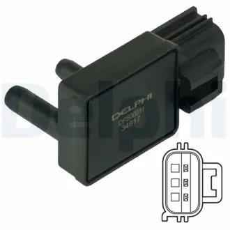 Датчик тиску FORD 1.4-2.2TDCI ""06>> Delphi ""DPS00011"