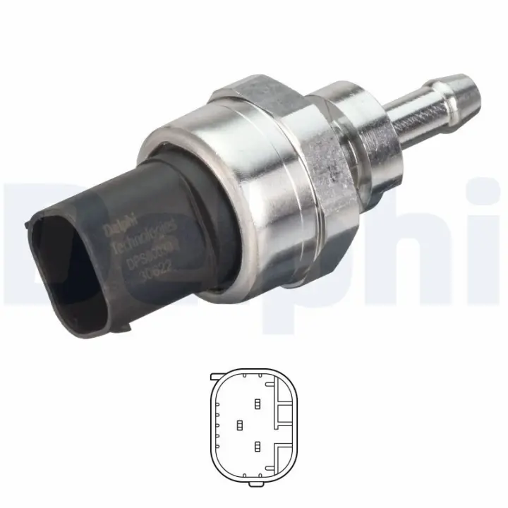 Датчик тиску ОГ RENAULT ""1.5-3.0dCi ""07>> delphi ""DPS0003012B1"