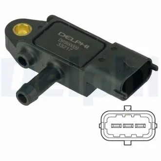 Датчик тиску вiдпрацьованих газiв Delphi DPS00009
