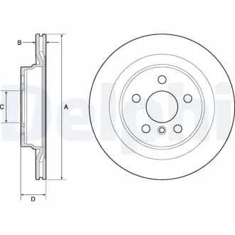 DELPHI BMW Диск гальмівний задній 1/F40, X1/F48 Delphi BG4778C