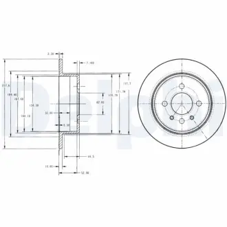 DELPHI BMW Гальмівний диск задн. 3 (E21), 3 (E30) Delphi BG2202