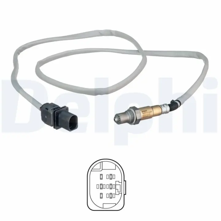 DELPHI BMW Кисневий датчик (лямбда зонд) 1 (E87), 3 (E90), 3 Touring (E91), 5 (E60) Delphi ES21275-12B1 (фото 1)