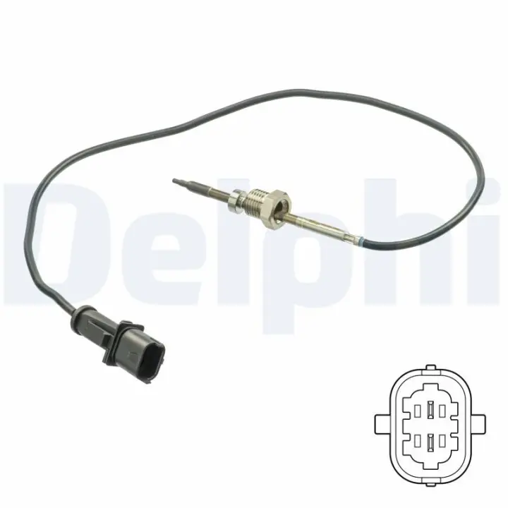 DELPHI FIAT Датчик температуры выхлопных газов DOBLO вэн 1.9 JTD Multijet 05- Delphi TS30201 (фото 1)
