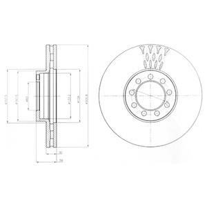 IVECO диск гальм. передн. Daily 06- delphi BG9062