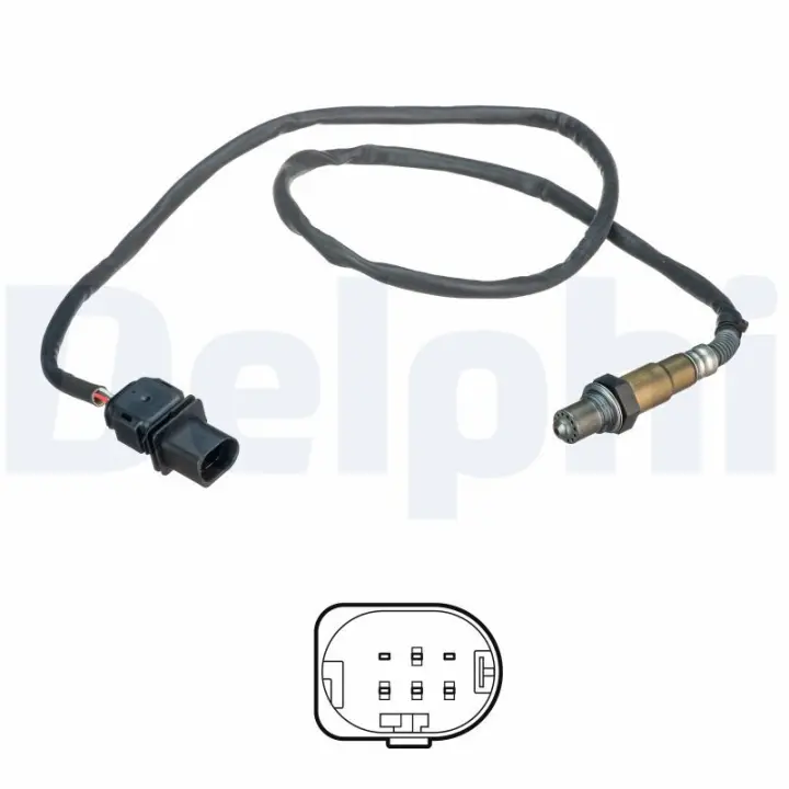 DELPHI лямбда-зонд (5 конт.) AUDI Q7 4,2TDI 07-, VW T5 2,0TDI 09-, Amarok 2,0TDI 10- delphi ES21110-12B1
