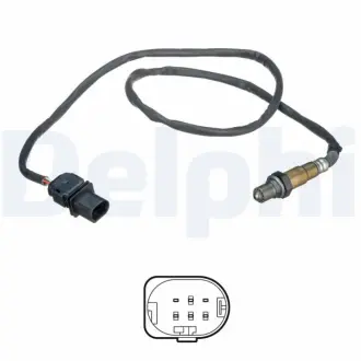 DELPHI лямбда-зонд (5 конт.) AUDI Q7 4,2TDI 07-, VW T5 2,0TDI 09-, Amarok 2,0TDI 10- delphi ES21110-12B1