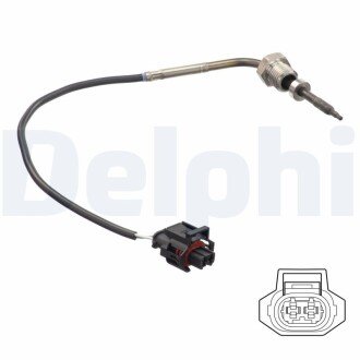 OPEL Датчик температуры ОГ Antara 2,0CDTI -11, CHEVROLET Captiva 2,0D 06- delphi TS30148 на Chevrolet Captiva c140