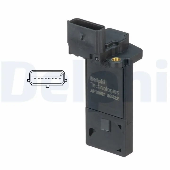 DELPHI OPEL витратомір повітря CORSA E 1.0 14-, INSIGNIA A 2.0 08-17, CHEVROLET CAMARO 3.6 11-15 Delphi AF1068212B1 (фото 1)