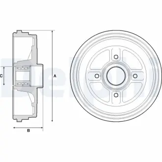 DELPHI RENAULT Барабан тормозной с подшипн.Clio III 05- Delphi BFR496