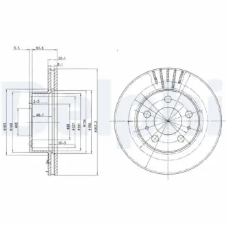 DELPHI VOLVO Гальмівний диск передн. 240, 260 Delphi BG2207