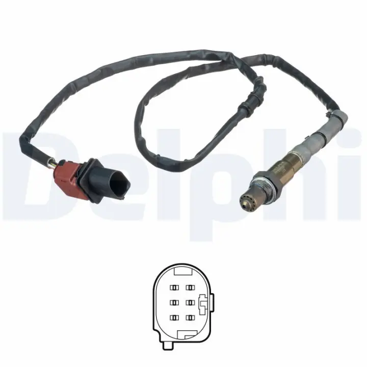 DELPHI VW Кисневий датчик (лямбда-зонд) (5 конт.) Golf V, Passat, Touran 2,0FSI 04- SKODA, AUDI. delphi ES20556-12B1