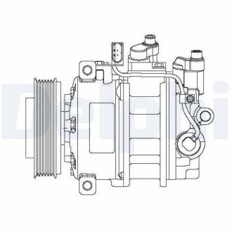 VW Компрессор кондиционера Audi A8,Q7,Phaeton,Touareg 05- delphi CS20475 на Ауди Q7