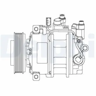 DELPHI VW Компрессор кондиционера Audi A8,Q7,Phaeton,Touareg 05- Delphi CS20475