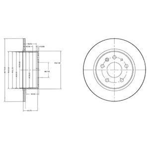 Тормозной диск delphi BG2240