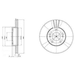 Вентилируемый тормозной диск delphi BG2682