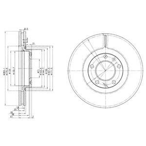 Вентилируемый тормозной диск delphi BG3682