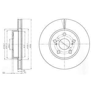 Вентилируемый тормозной диск delphi BG4269