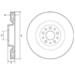 Вентилируемый тормозной диск delphi BG4556